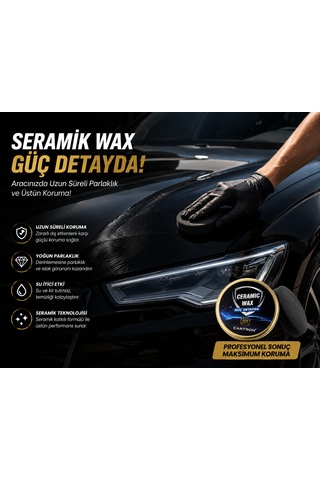 Cartron Seramik Wax+uygulama Süngeri+mikrfiber Bez