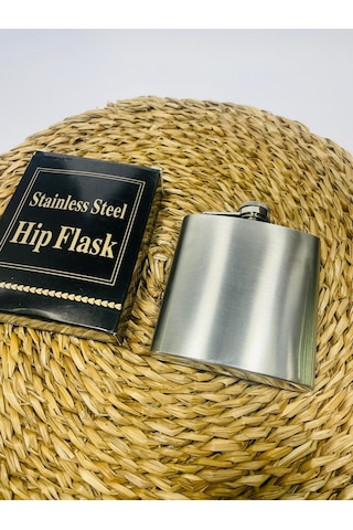 Çelik Mini Ceplik Paslanmaz Matara 6oz //alk39 Gri - Gümüş