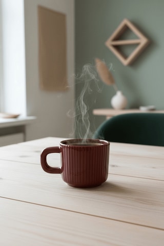 El Yapımı 260 Ml Bordo Parlak Seramik Mug Çay Kahve Kupası Mıt1303 Bordo