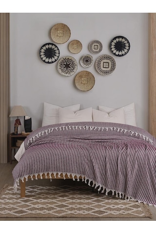 Battaniye Pamuk Piramid 180x200 Cm Lavanta