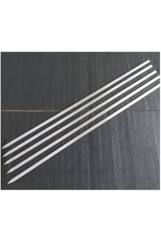 Krom İnce Yassı Şiş Kuşbaşı Şişi 6 Adet Uzunluk 45 Cm Eni 0.5cm