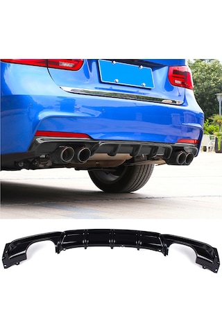 Bmw F30 Difüzör M Performans Parlak Siyah Boyalı Tek-çift Çıkışlı Tek-Tek Çikişli
