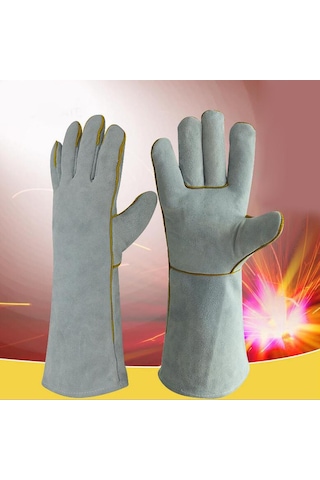 Homyl 1pairs Uzun Kaynak Koruyucu Eldivenler Eller Kaynakçı