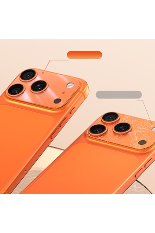 İphone 17 Pro Max Uyumlu Benks Çizilmelere Dayanıklı 0.35mm Mat Kamera Full Lens Koruyucu Şeffaf