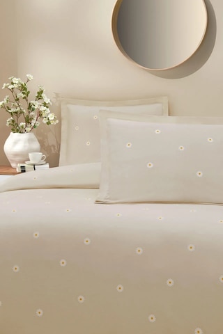 Özdilek Çift Kişilik Ranforce Nevresim Takımı Daisy Pure Bej Çok Renkli