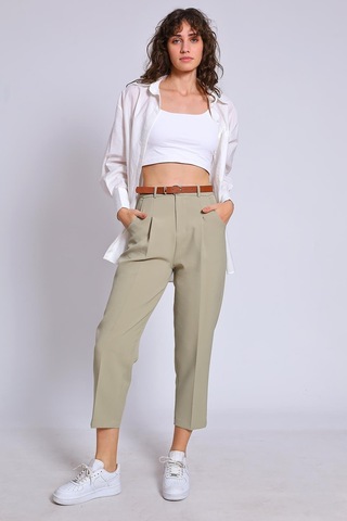 Kemerli Pantolon-haki Haki