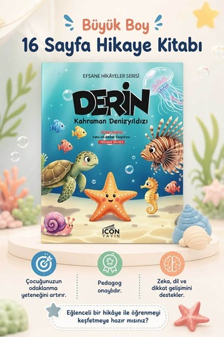Derin - 16 Sayfa Eğitici Çocuk Hikaye Kitabı - Hediyeli Derin - 16 Sayfa Eğitici Çocuk Hikaye Kitabı - Hediyeli