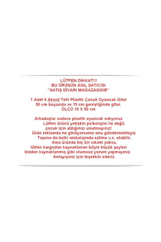 6 Telli Oyuncak Çocuk Gitarı Ispanyol Gitar Tam Hediyelik Ürün Kahverengi 50cm 2 Adet