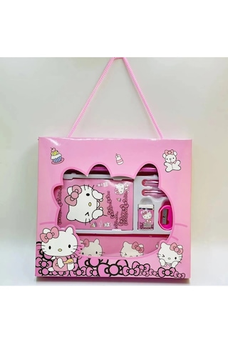 Sanrio Kuromi Hello Kitty 8 Parça Kırtasiye Seti Okul Seti Hello