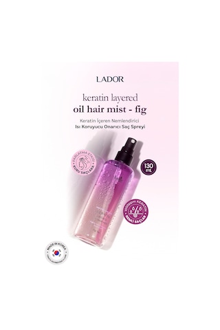 Lador Keratin İçeren Nemlendirici ve Isı Koruyucu Onarıcı Saç Spreyi LADOR Keratin Oil Mist Fig