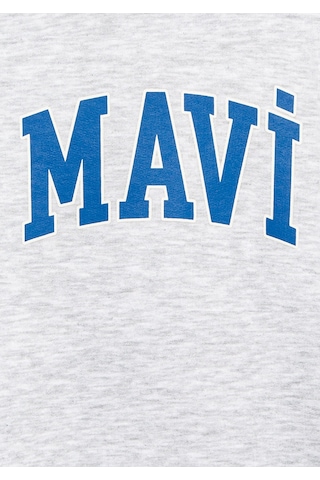 Mavi - Mavi Logo Baskılı Gri Sweatshirt 6s10113-88467 Gri