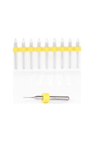 PCB Mikro Karbür CNC Matkap Ucu 10lu Set 0,45mm Tungsten 18 Shank
