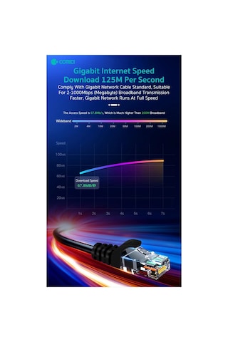 Cat6 Ethernet İnternet Kablosu 5 Metre - 1000mbps Gigabit Hız Yüksek Rj45