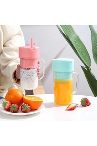 Taşınabilir Pipetli Bardak Blender Renkli