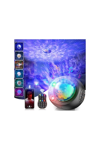 Reedark Led Güneş Sistemi Projeksiyonu, 10 Gezegenli Evren Atmosferi Işığı, Bluetooth Hoparlörlü Ve Uzaktan Kumandalı Uyku Modlu Yıldız Projektörü