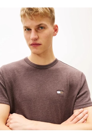 Tommy Hilfiger Tjm Reg Badge Tee Ext Erkek Kahverengi T-shirt - Dm0dm22667 Kahverengi