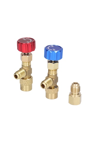 R22 R410 Klima Cihazı Güvenlik Valfi Ekleme Kaliteli Soğutucu Bağlantı Elemanı 5/16 Sae'den 1/4 Sae Hortum Dişi Dönüştürücü Adaptör