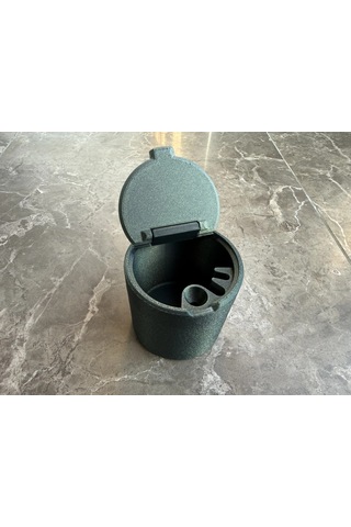 Buradabulabilirsin 3d Baskı Kapaklı Küllük Menteşeli Rüzgar Ve Koku Önleyici Dekoratif Sigara Küllüğü 11 Cm Bbz