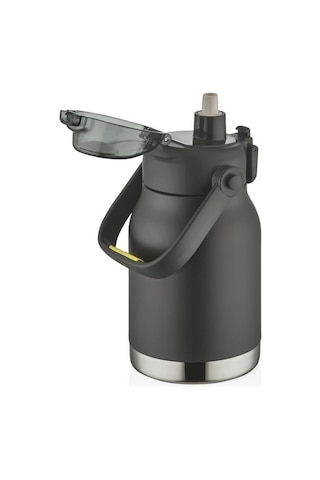 Shotay Çelik Termos Matara Phone Holder 1000ml Siyah