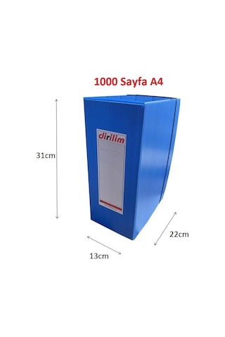 Arşiv Klasörü A4-1000sayfa 31x13x22 Ve Proje Kutusu 22x31x13cm Plastik Lastikli Proje Klasörü 50