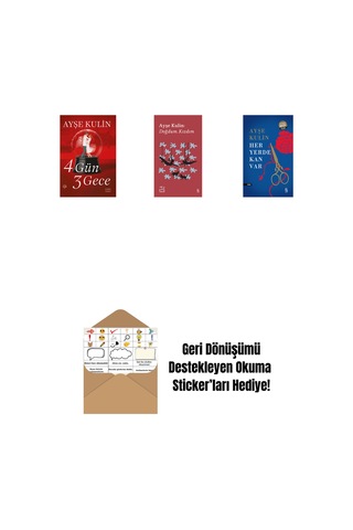 4 Gün 3 Gece + Everest Açıkhava 19 - Doğdum. Kızdım + Her Yerde Kan Var Midi Boy + Okuma Sticker'ları