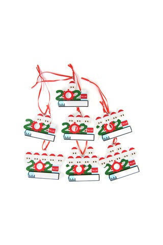 Mufunye 2021 Özel Noel Ağaç Dekorasyonu - Aşılı 7 Kişilik Aile İçin Kişiselleştirilebilir Resin Askı - Hatıra Hediyesi Ve Ev Dekoru