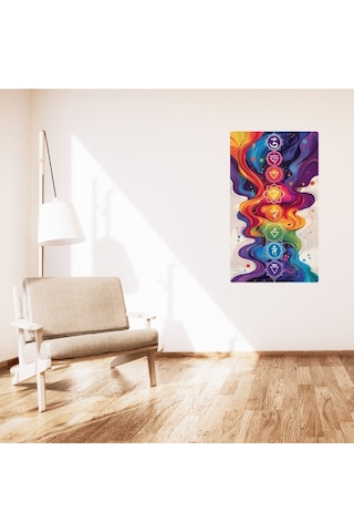 Bohem Tablo Çakra Spiritüel, Canlı Renkler Bohem Duvar Sanatı Çerçevesiz Tablo Poster
