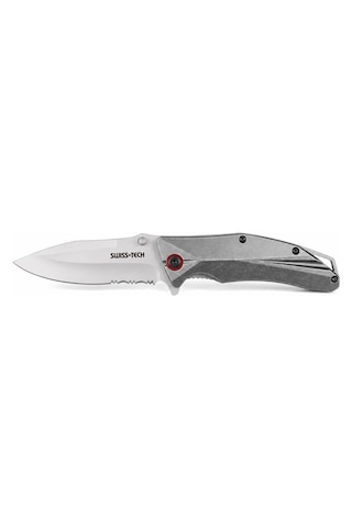 Swisstech Katlanır Cep Kamp Çakısı - Swiss+tech - St014005 Gri