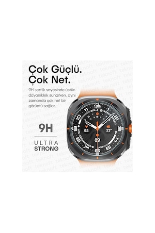 Galaxy Uyumlu Watch Ultra 47mm 2024/2025 İçin 2&apos Li Paket 2 Adet Kolay Kurulum Otomatik Hizalama Aparatlı Şeffaf 9h Sertliğinde Gerçek Temperli Cam Ekran Koruyucu Galaxy Uyumlu Watch Ultra 47mm