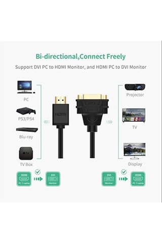 Ugreen Hdmı To Dvı Dişi 24+5 Dönüştürücü Kablo