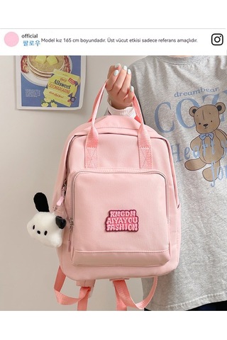 Hafif, Basit Ve Çok Yönlü Payları Geri Çantası - Pembe