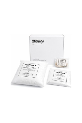 Merwax Parafin Mum Yapım Seti 2,25 Kg Parafin, Stabilizatör, Pamuk Fitiller Ve Yapıştırıcı İle Pürüzsüz Mu Çok Renkli