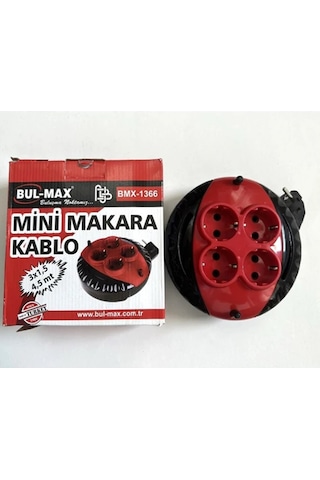 Bulmax Bmx-1366 Mini Makaralı Seyyar Kablo 4,5mt