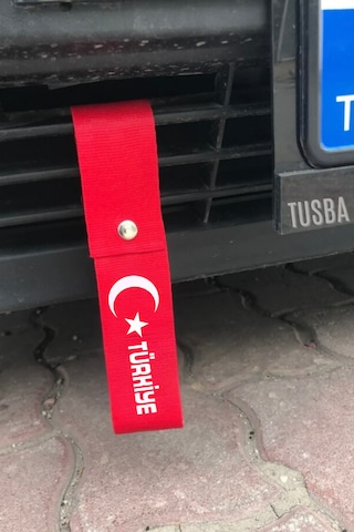 Türk Bayrak'lı Oto Tampon Dili & Çeki Ipi