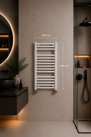 600X1000 Beyaz Havlupan 14 Borulu Banyo Havlupanı