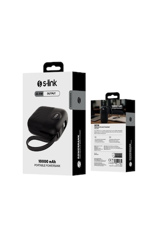 S-link Mp110 10000mah Pd22.5w Type-c+lightning Kablolu Siyah Pil Şarj Cihazı Powerbank Siyah