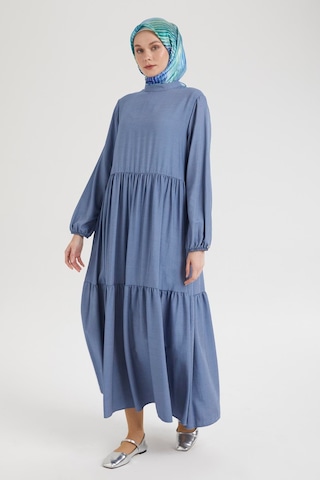 Armine Trend Kolları Lastikli Günlük Elbise-indigo 25yt953 İndigo