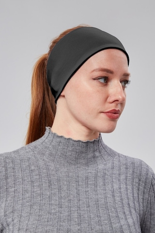 Kadın Spor Saç Bandı Bandana Penye Esnek Bone Dikissiz Siyah
