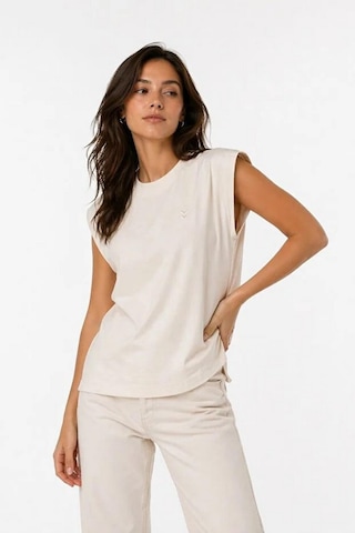 Hummel 912323-9157 Remiendo Kadın Tişört Krem