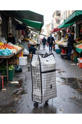 Tekerlekli Pazar Çantası, Ağır Yük Taşımaya Uygun Market
