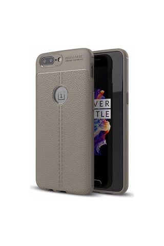 One Plus 5 Kılıf Zore Niss Silikon Kapak Gri