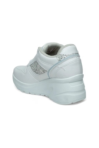 Flet 185-26 Cilt Deri Fashion Anatomik Dolgu Taban Kadın Sneaker Beyaz