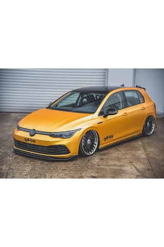 Volkswagen Golf 8 Ön Lip 2 Parça Siyah Plastik Ön Ek Karlık