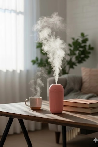 Blackbird Kt-h09 Pembe 420 Ml Taşınabilir Mini Usb Hava Nemlendirici Araç Ve Ofis İçin Renkli Işık