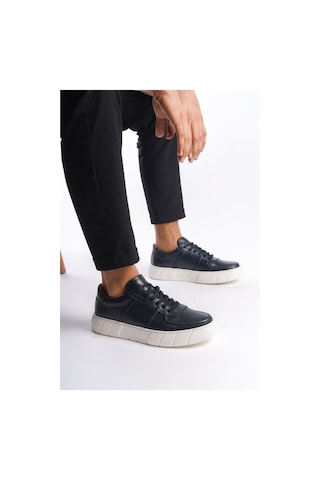 Mubiano Hakiki Deri Erkek Spor Ayakkabı & Sneaker Lacivert -mbkry650-lcv Lacivert