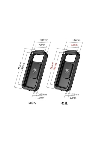 Ebitda Kewig M18s-a1 Motosiklet Bisiklet Gidonu Kablosuz Şarj Su Geçirmez Kutu Tutucu Çok Renkli Çok Renkli