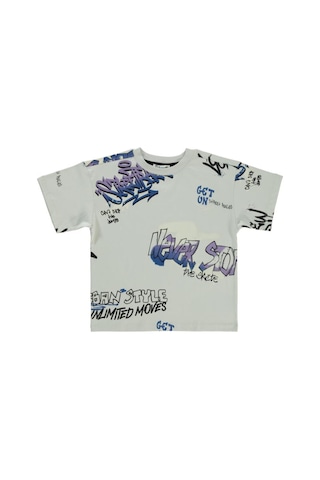 Civil Boys Street Style Emprime 10-13 Yaş Tişört Açık Gri