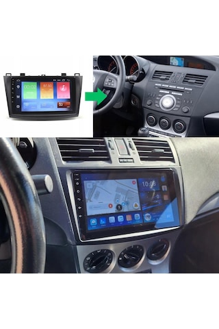 Mazda 3 2k Görüntü Kalitesi Android 15 Multimedya Sistemi 8+256 Myway 2010-2013 9"