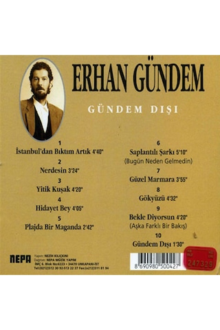 Erhan Gündem - Gündem Disi (CD)
