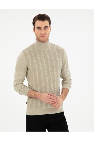 Pierre Cardin Erkek Kum Melanj Kazak /triko 50300500-vr123 Kum Melanj